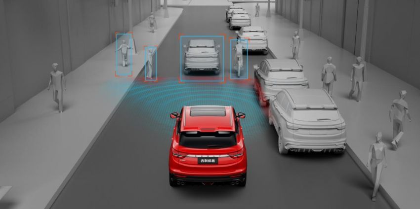Tính năng phát hiện người đi bộ trên Geely Bin Yue 