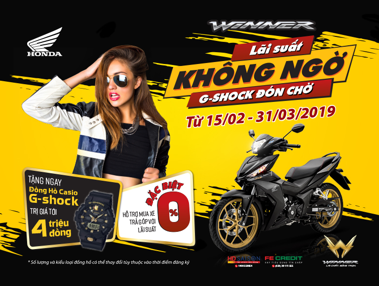 Honda Winner, Mua xe Winner được tặng đồng hồ, Tặng đồng hồ khi mua Winner,