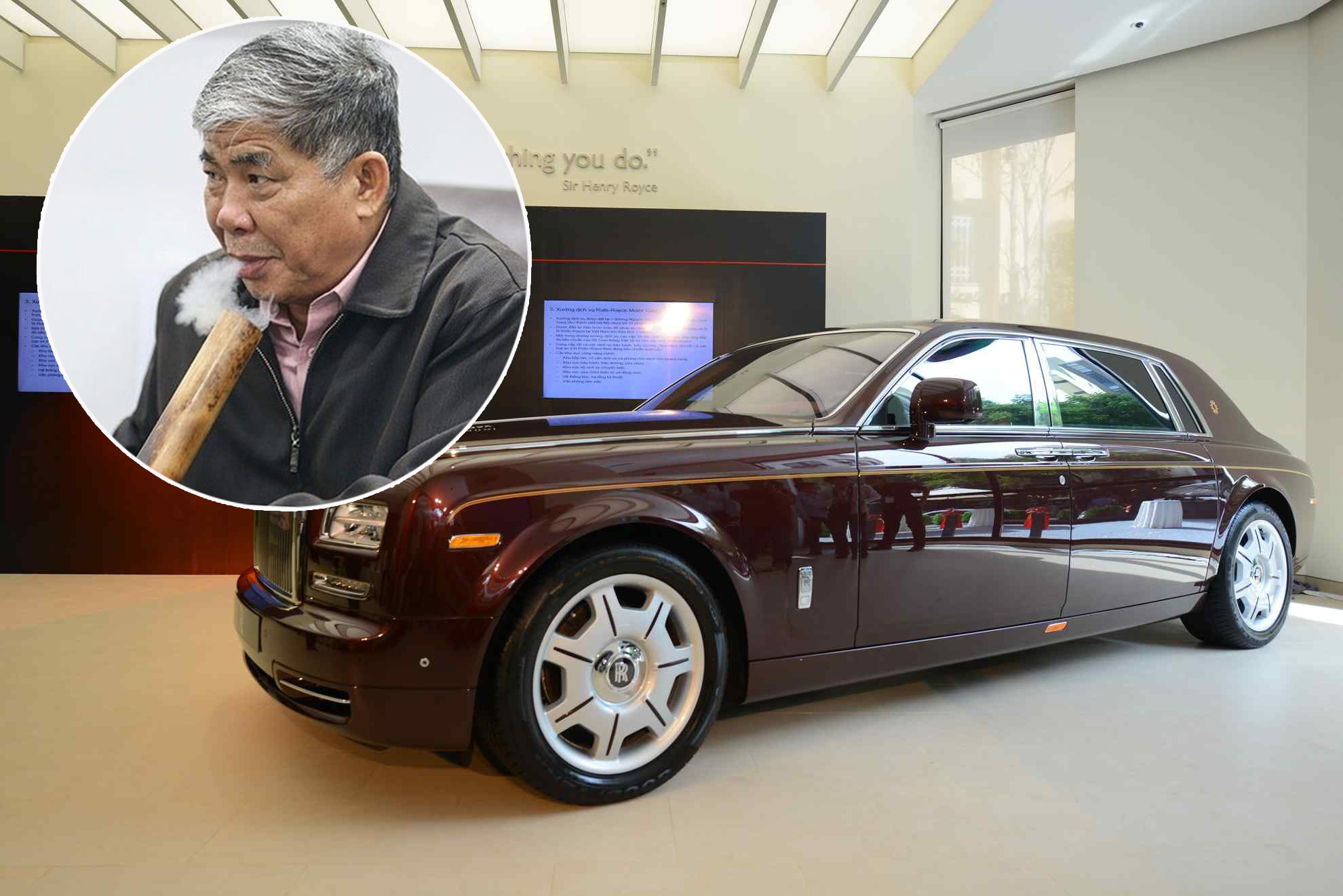 Đại gia điếu cày, Lê Thanh Thản, Rolls-Royce Phantom Mặt trời lửa thiêng, Mặt trời lửa thiêng, Rolls-Royce Phantom,