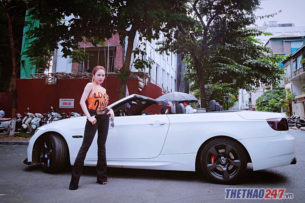 hot girl trâm anh, trâm anh world cup, bmw 335i