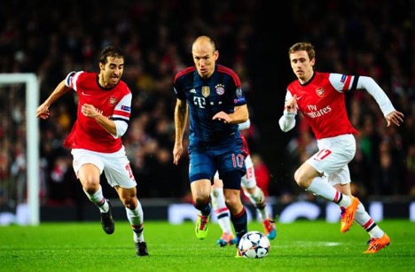 robben chan gap arsenal tai cup c1