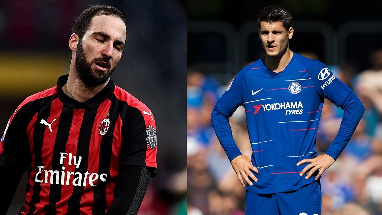 Chelsea, AC Milan, Higuain, Morata, Giroud