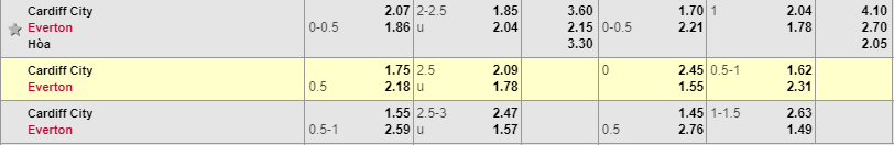 Cardiff vs Everton, Soi keo Cardiff vs everton, soi keo bong da hom nay, ty le cardiff vs everton, everton, cardiff