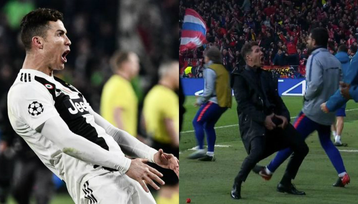 Ronaldo, Simeone, Ronaldo bị phạt, ronaldo ăn mừng, Juventus 3-0 Atletico, Champions league, cúp c1