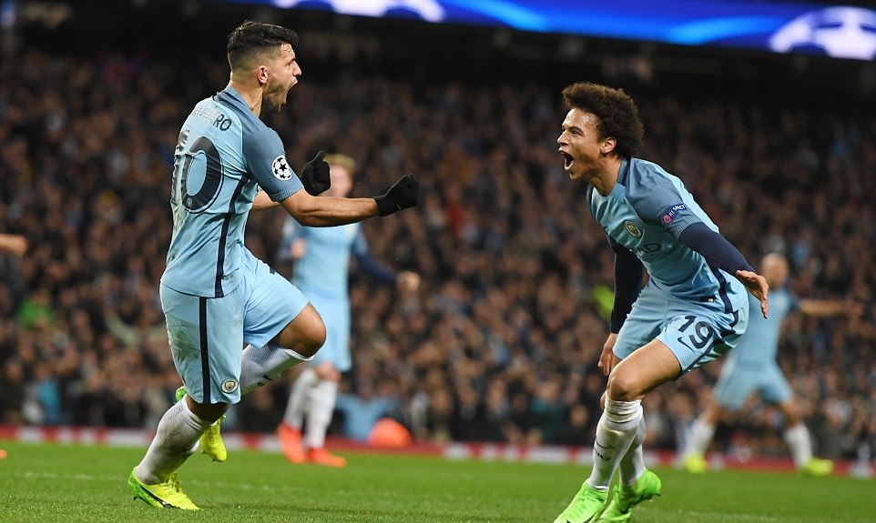 Man City may mắn đánh bại Monaco ngay trên sân nhà