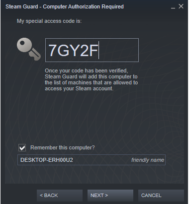 Yêu cầu nhập Steam Guard trước khi đăng nhập