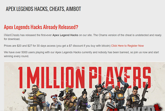 Apex Legends, Hack/Cheat Apex Legends, Gian lận, Gian lận Apex Legends