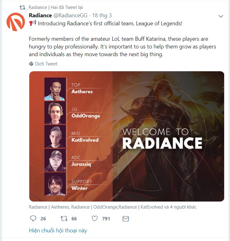 lmht, lmht bắc mỹ, hai, hai du lam, team radiance, riot games