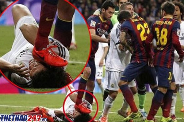 Vụ việc Busquets đạp đầu Pepe được lan tỏa rộng trên internet