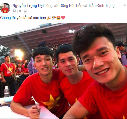 Trọng Đại một lần nữa thể hiện tình cảm với NHM