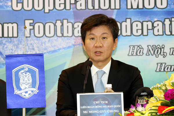 Ông Mong Gyu Chung - Chủ tịch LĐBĐ Hàn Quốc.