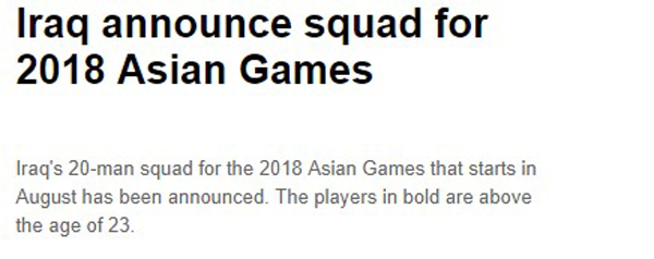 ASIAD, tin tức ASIAD, bóng đá ASIAD, U23 Iraq bỏ ASIAD, U23 Iraq rút lui khỏi ASIAD, U23 Iraq