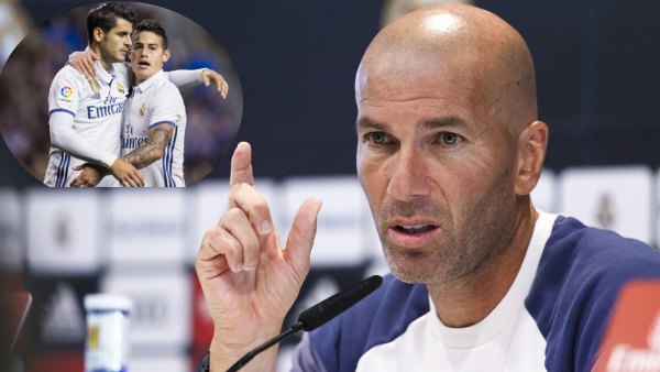 Zinedine Zidane, James Rodriguez, Morata, Manchester United, Real Madrid, Arsenal