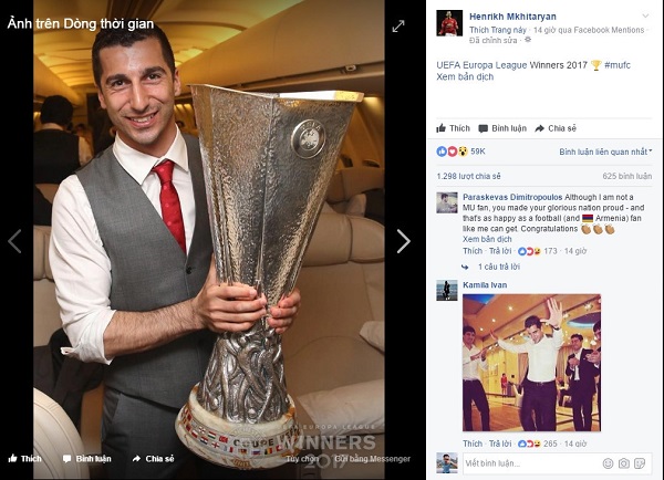 Mkhitaryan, MU, Manchester United, Man Utd, Europa League, Champions League