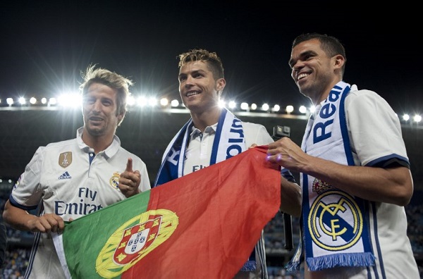 Fabio Coentrao, Pepe, Ronaldo, Cristiano Ronaldo, Real Madrid, Bồ Đào Nha, Zidane
