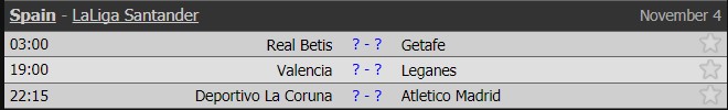 Lịch thi đấu bóng đá, lịch thi đấu bóng đá hôm nay, Lịch thi đấu La Liga