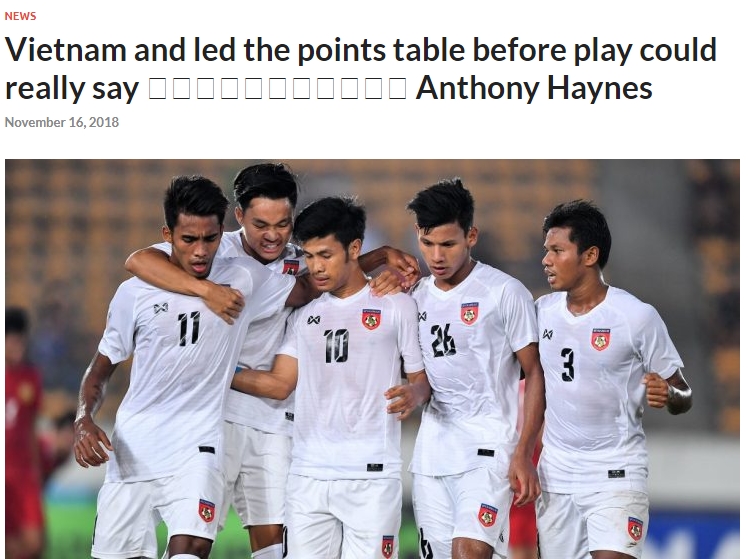 Báo Myanmar nhận định về cục diện bảng A