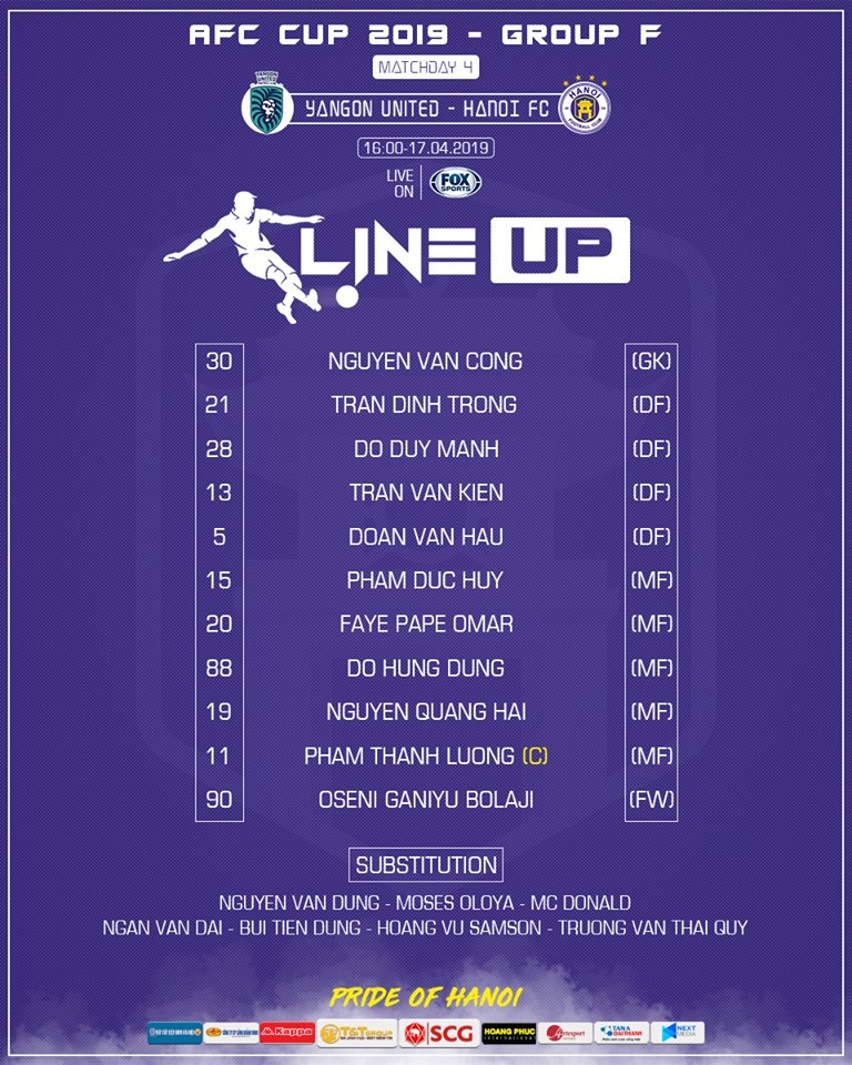 V-League 2019, AFC Cup 2019, AFC Cup, lich thi dau AFC Cup, V-League, TPHCM