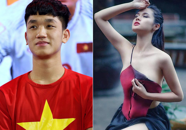 Trọng đại, bạn gái trọng đại, bạn gái trọng đại thi hoa hậu, hot girl huyền trang, bạn gái cầu thủ u23 việt nam
