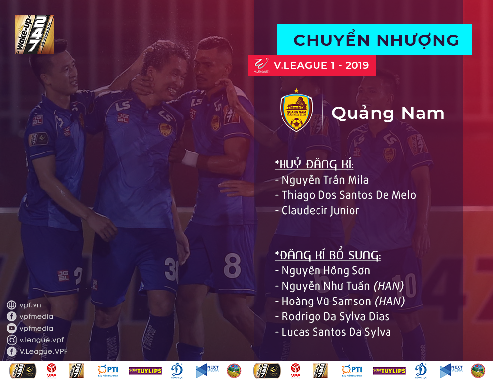 Thị trường chuyển nhượng V.League 2019, ttcn v league 2019, v league 2019, giai đoạn 2 v league 2019