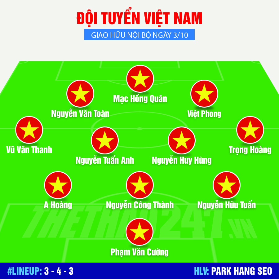 đtqg việt nam vs u22 việt nam, link xem trận đấu nội bộ tuyển việt nam ngày 3/10, việt nam vs đtqg việt nam