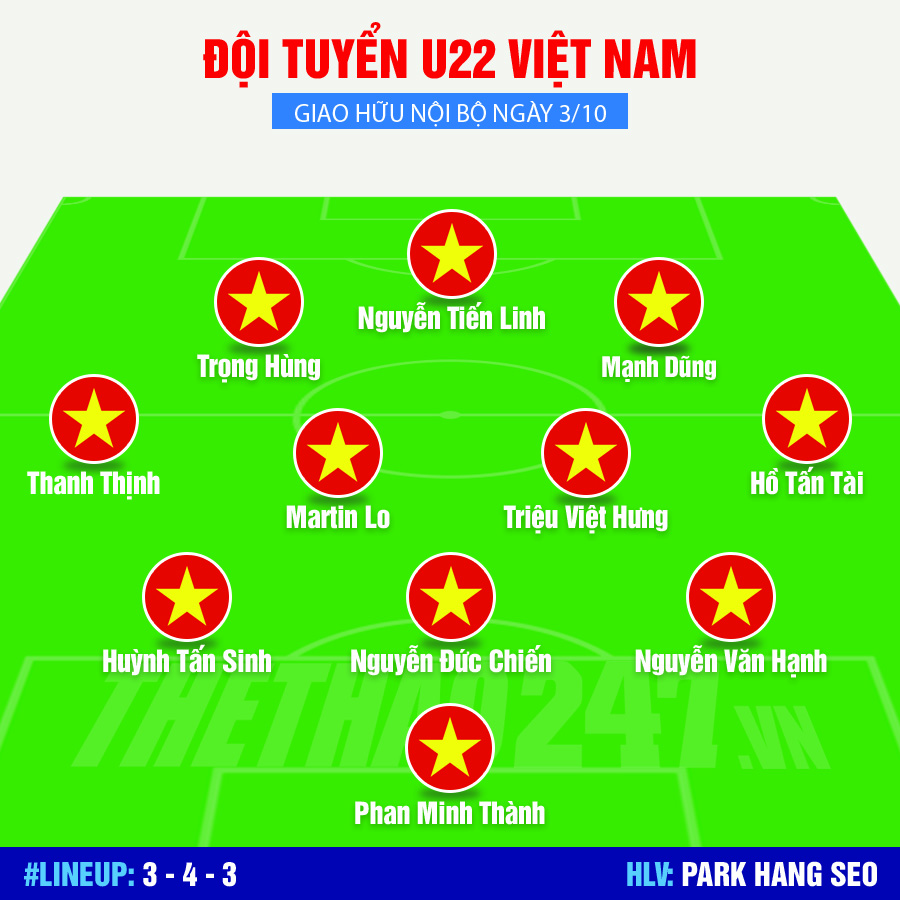 đtqg việt nam vs u22 việt nam, link xem trận đấu nội bộ tuyển việt nam ngày 3/10, việt nam vs đtqg việt nam
