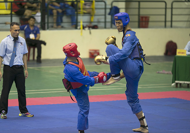 vovinam việt nam, sea games 30, võ sea games 30, trần ngọc tú, võ sỹ cao 2m20