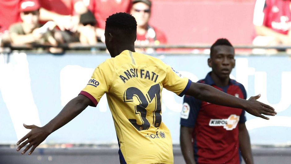 Ansu Fati, Messi, Barca