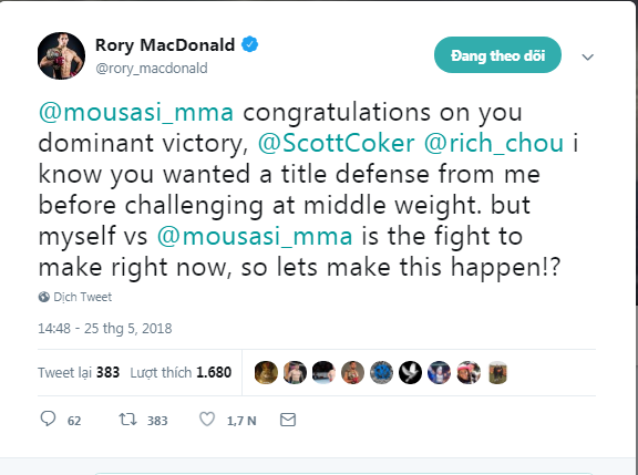 Bellator, MMA, Rory MacDonald, Gegard Mousasi, UFC, Michael Bisping, Geogre St Pierre