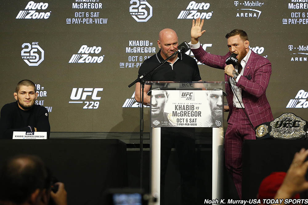 họp báo UFC 229, Conor nghiền nát Khabib, Khabib vs Conor, UFC 229, xem trực tiếp UFC 229