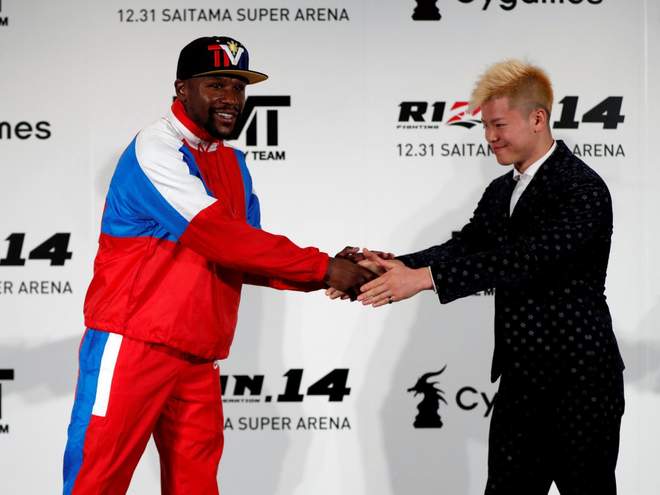 mayweather đấu thần đồng kickboxing nhật bản, mayweather vs tenshin nasukawa,