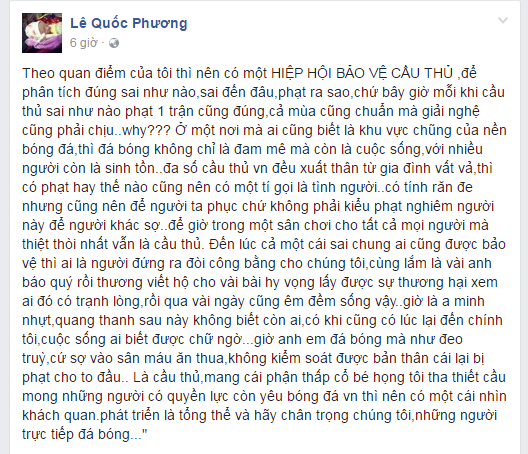long an bi phat nang, minh nhưt, quang thanh bi treo gio 2 nam, vff, vff phat nang long an, vleague, quoc phuong, thanh hoa