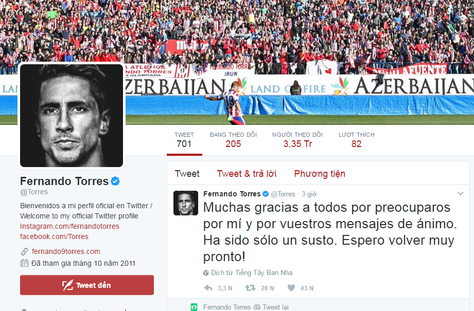 torres, torres chan thuong, torres nhap vien, tin tuc torres, tin tuc chan thuong torres