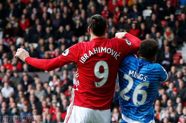 ibrahimovic bi buoc toi, fa buộc tội ibra, ibra thúc cùi chỏ, ibra trả đũa mings, mings