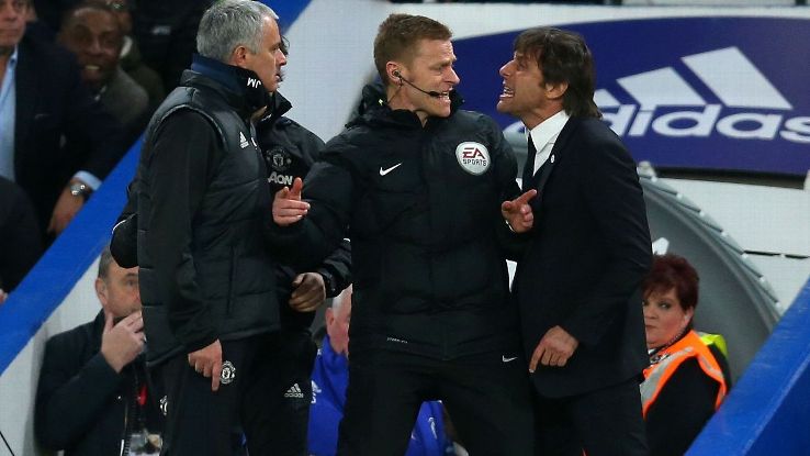 Mourinho, Conte, Chelsea, Man Utd, tứ kết Fa Cup, Conte nổi điên với Mourinho