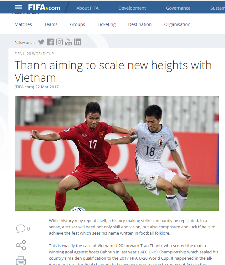 U20 Việt Nam, U20 World Cup 2017, U20 thế giới 2017, Trần Thành U20, U20 Việt Nam Trần Thành