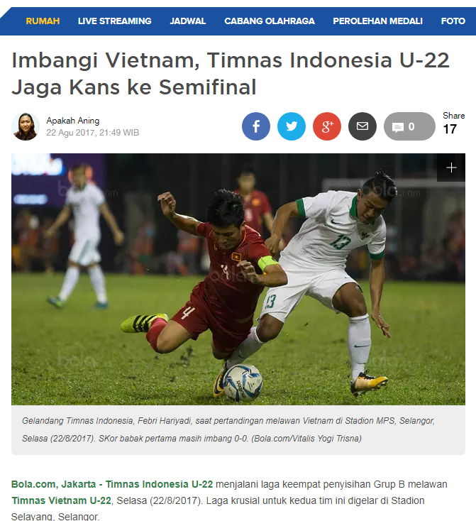 Báo Indonesia thừa nhận đội nhà quá lép vế trước Việt Nam u22 viet nam 0-0 u22 indonesia, ket qua sea games, bxh sea games