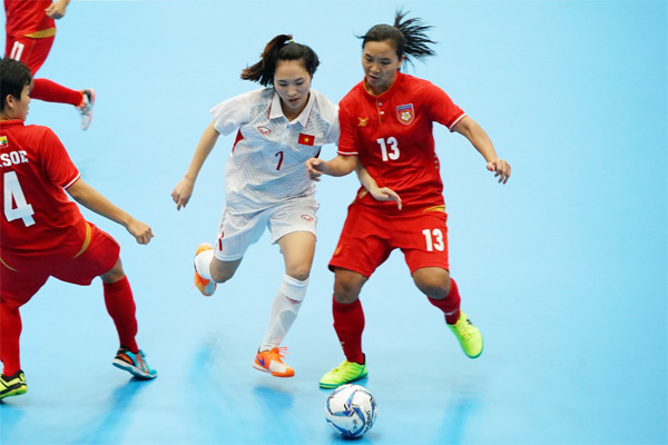 futsal nu viet nam, futsal, sea games 29, bxh futsal nu