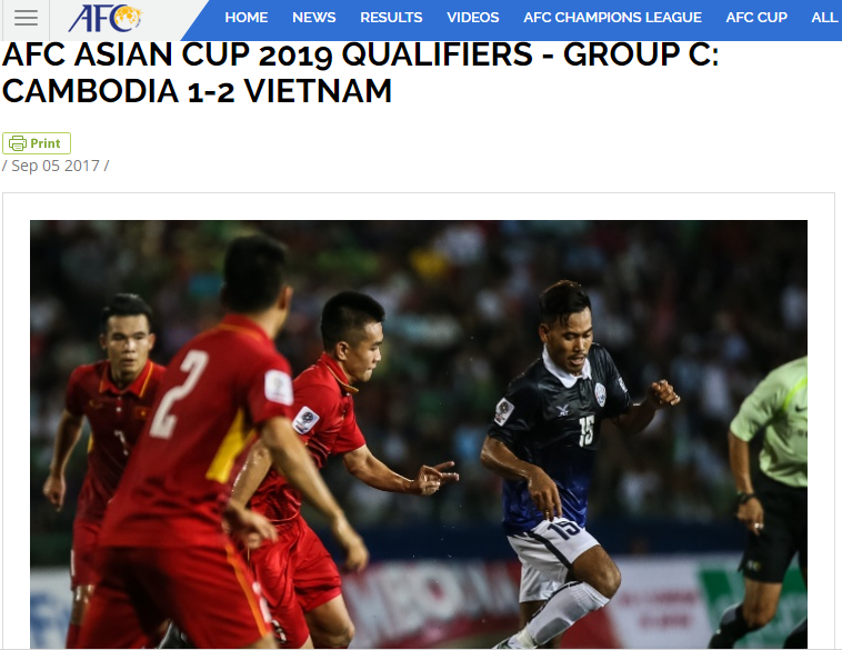 Việt Nam đứng thứ 2 sau Jordan ở bảng C vòng loại Asian Cup 2019 afc, viêt nam, campuchia, vong loai asian cup, world cup 2018