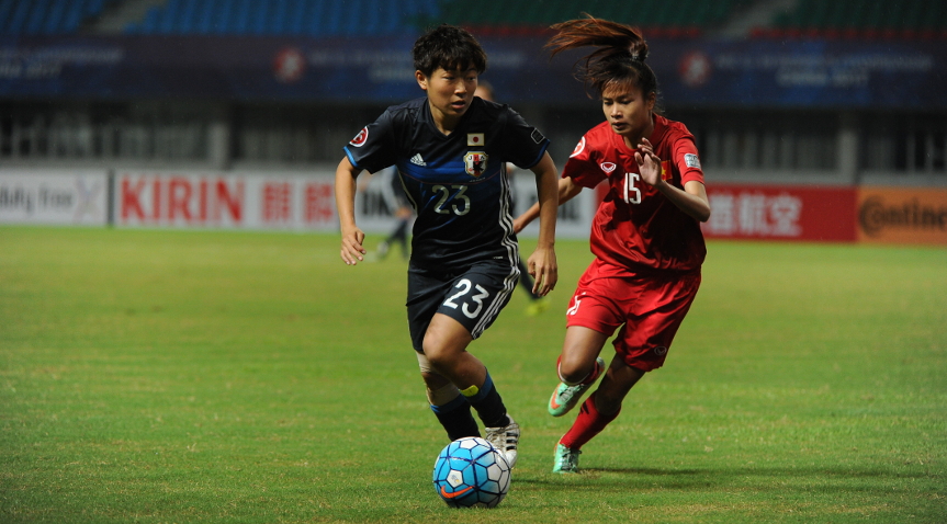 u19 nu viet nam 0-8 u19 nu nhat ban, vck u19 nu chau a, u19 nu viet nam