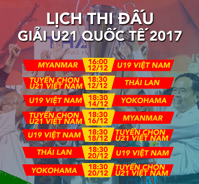 u21 quoc te,u21 quoc te 2017,U21 hagl, u21 thai lan, lich thi dau u21 quoc te
