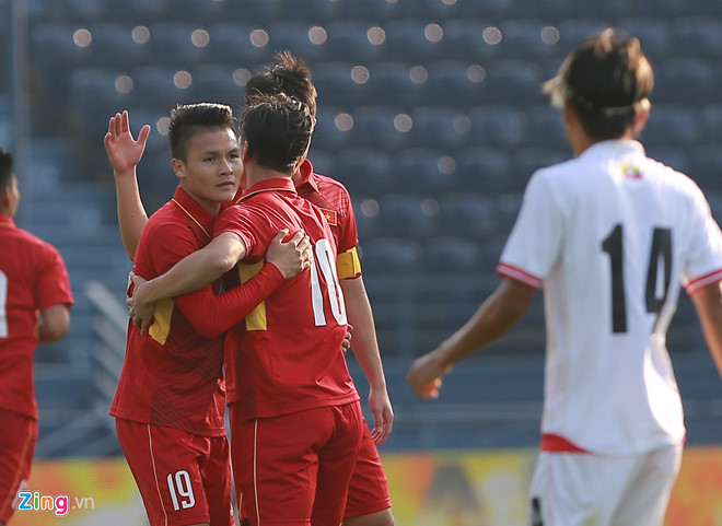 u23 viet nam, u23 viet nam 4-0 u23 myanmar, cong phuong, quang hai, m150