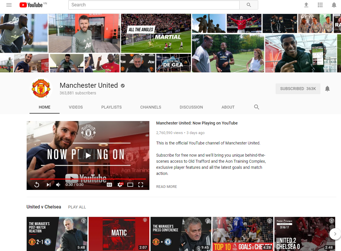 man utd, kenh youtube mu, ngoai hang anh, manchester united