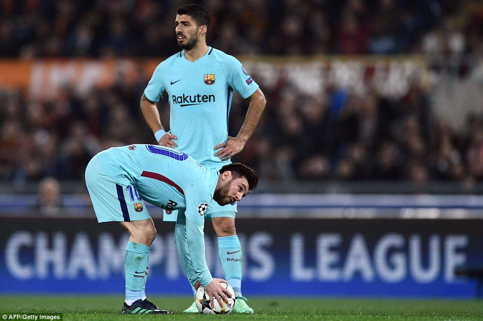 Roma 3-0 Barca, Messi, Barcelona, Champions League, Roma