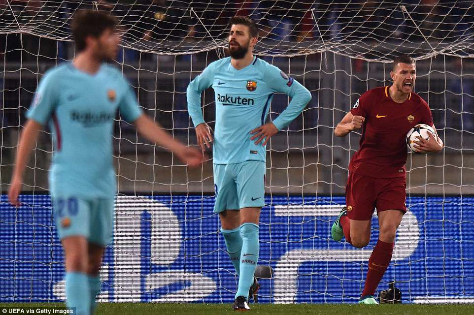 Roma 3-0 Barca, Messi, Barcelona, Champions League, Roma
