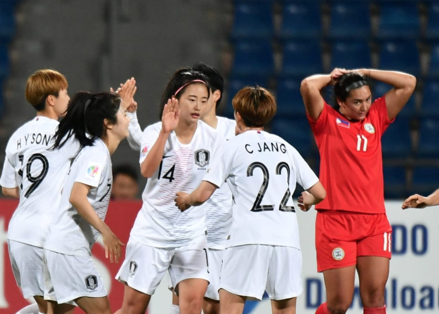 Đội tuyển nữ Hàn Quốc giành vé dự World Cup 2019 Nữ Philippines 0-5 Hàn Quốc, asian cup 2018, world cup 2019