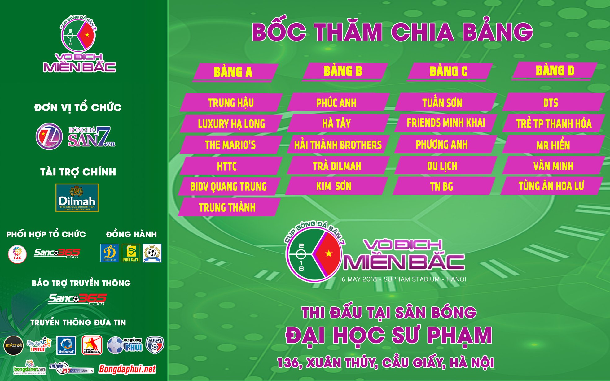 bong da san 7, vo dich mien bac san 7, bong da phui