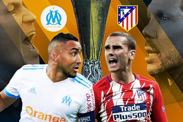 Marseille vs Atletico, chung ket c2 Marseille vs Atletico, cup c2, europa league, marseille, atletico madrid