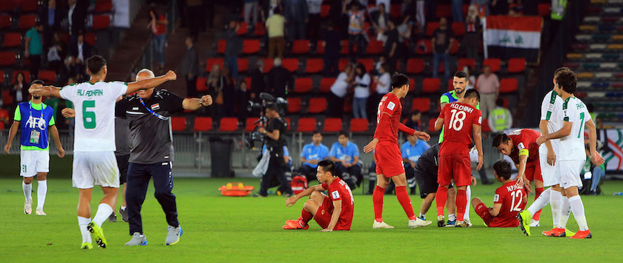 Việt Nam 2-3 Iraq, ket qua Việt Nam 2-3 Iraq, asian cup, viet nam, hong duy, hung dung, viet nam asian cup