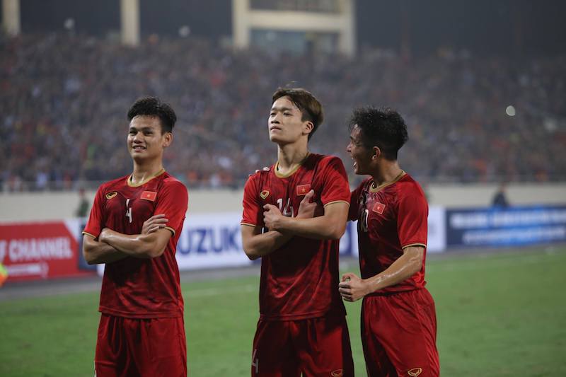 U23 Việt Nam khẳng định bản lĩnh giữa tâm bão. Ảnh: Ngọc Bảo u23 viet nam 3-0 u23 thai lan, ket qua viet nam vs thai lan, u23 chau a, vong loai u23 chau a, hlv park hang seo, quang hai